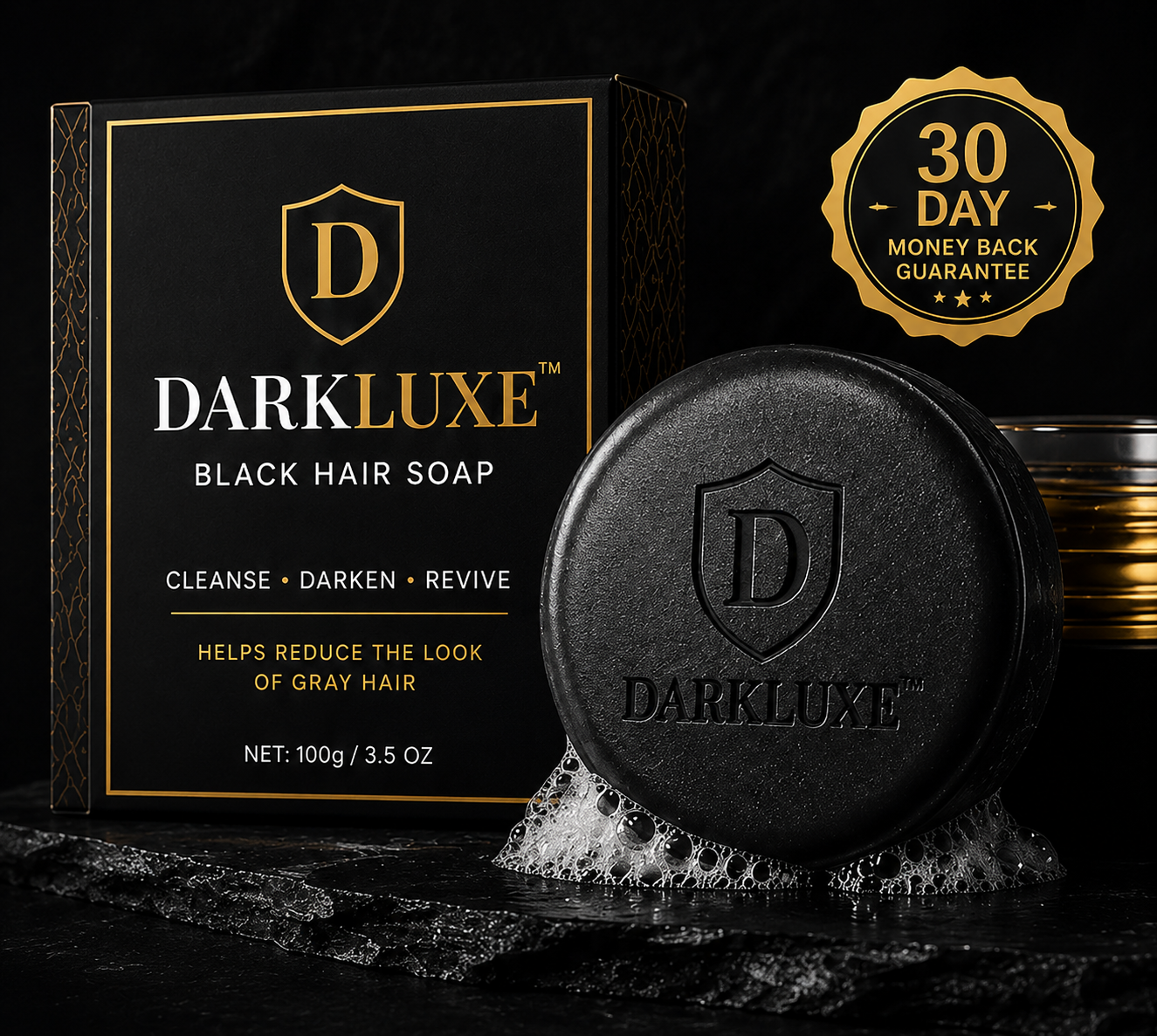 DarkLuxe™ Black Hair Soap
